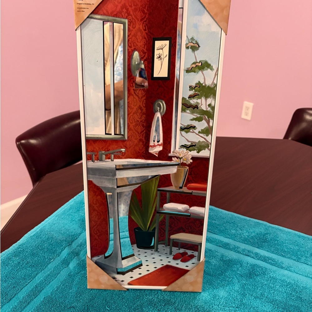 Elegant Diorama with Red and Green Details